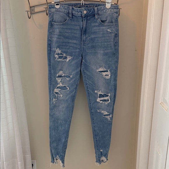American Eagle Outfitters Denim - American Eagle 360 Next Level Stretch Distressed Blue Jeans